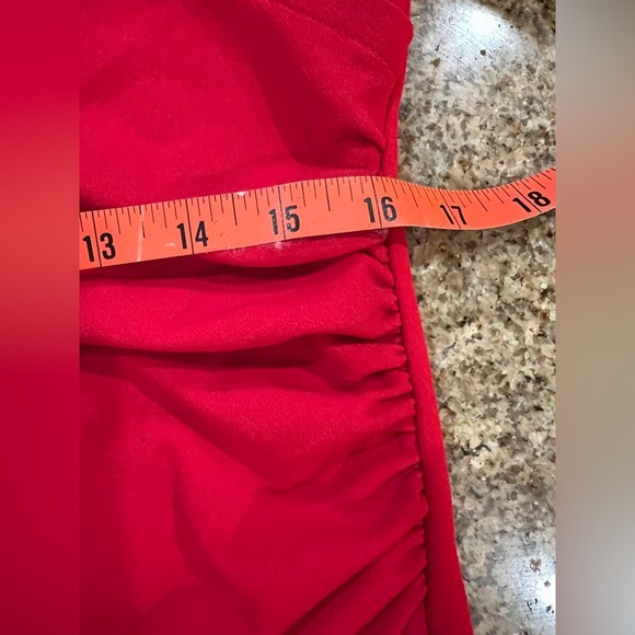 Talbots Women’s faux wrap blouse top long sleeve red Size Medium NWT - Picture 6 of 8